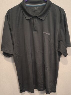 Columbia Men’s Charcoal Gray Performance Polo Omni Shade XL